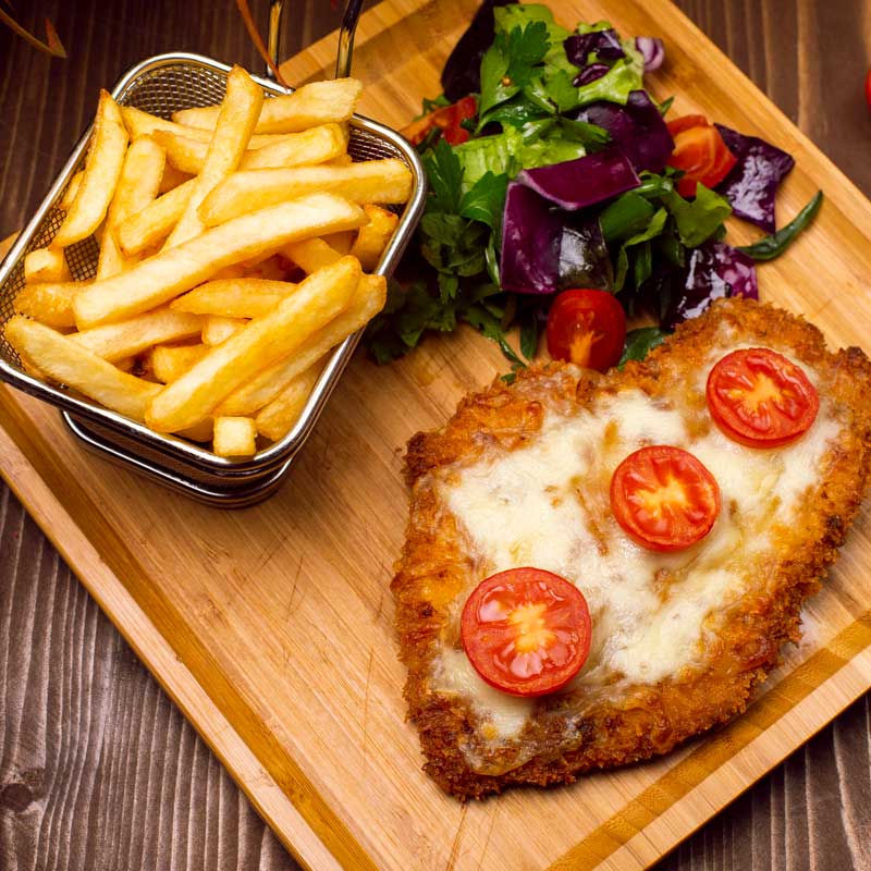 Milanesa preparada con aceite D’Oro